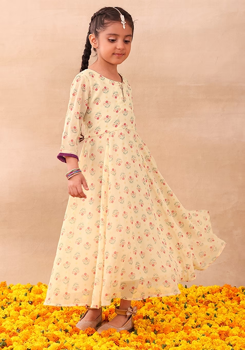 Ivory Boota Foil Print Kurta